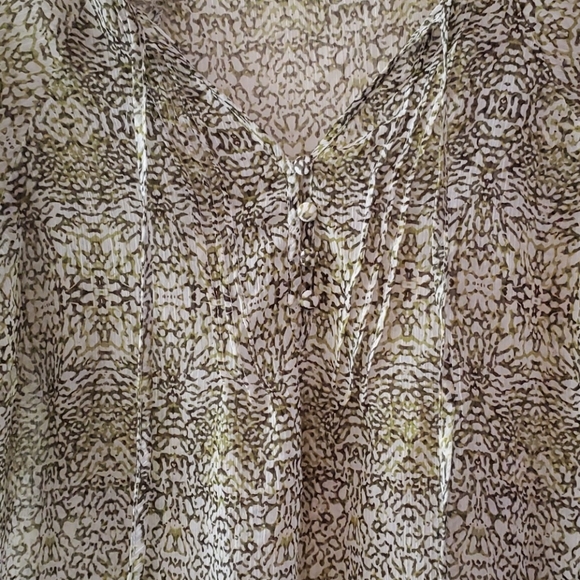 Liz Claiborne Sheer Blouse size Petite Large - Picture 3 of 5